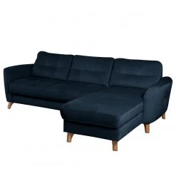Loftscape Ecksofa Heimari I - Samt Safa: Dunkelblau - Longchair davorstehend rechts - Mit Schlaffunktion -Wohnzimmermöbel boutique en ligne 1000263618 220517 060 DETAILS P000000001000263618