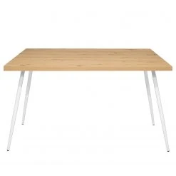 Furnitive Schreibtisch Unieux I - Asteiche Dekor - Breite: 120 cm - Weiß