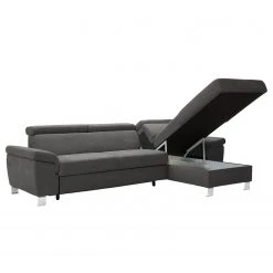 Loftscape Ecksofa Busene I - Microfaser - Microfaser Enza: Dunkelgrau - Longchair davorstehend rechts - Mit Schlaffunktion -Wohnzimmermöbel boutique en ligne 1000266871 210527 11200801244 DETAILS P000000001000266871