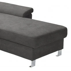 Loftscape Ecksofa Busene I - Microfaser - Microfaser Enza: Dunkelgrau - Longchair davorstehend rechts - Mit Schlaffunktion -Wohnzimmermöbel boutique en ligne 1000266871 210527 11200901252 DETAILS P000000001000266871
