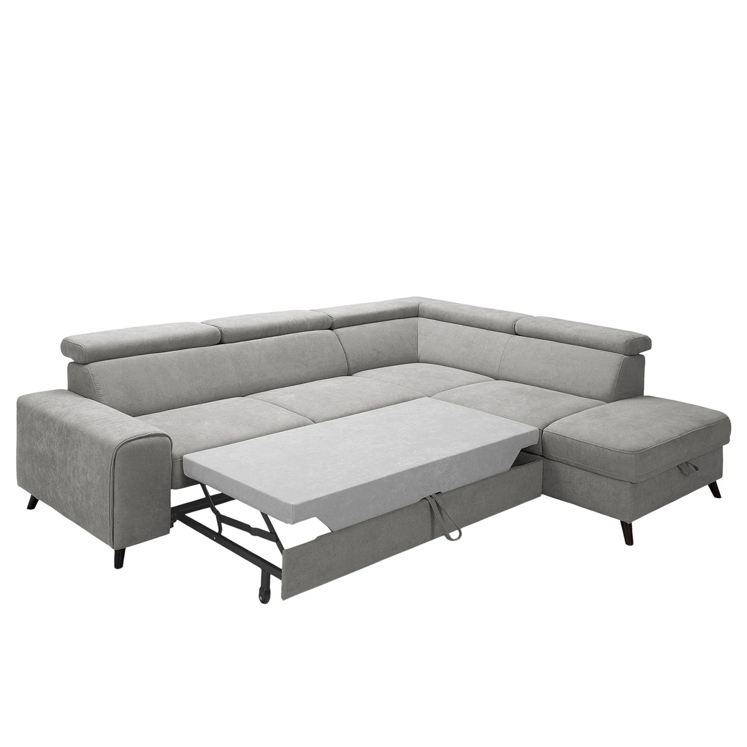 Loftscape Ecksofa Cadima I - Microfaser - Microfaser Enza: Grau - Ottomane davorstehend rechts - Mit Schlaffunktion 2 Loftscape Ecksofa Cadima I - Microfaser - Microfaser Enza: Grau - Ottomane davorstehend rechts - Mit Schlaffunktion – Bild 2