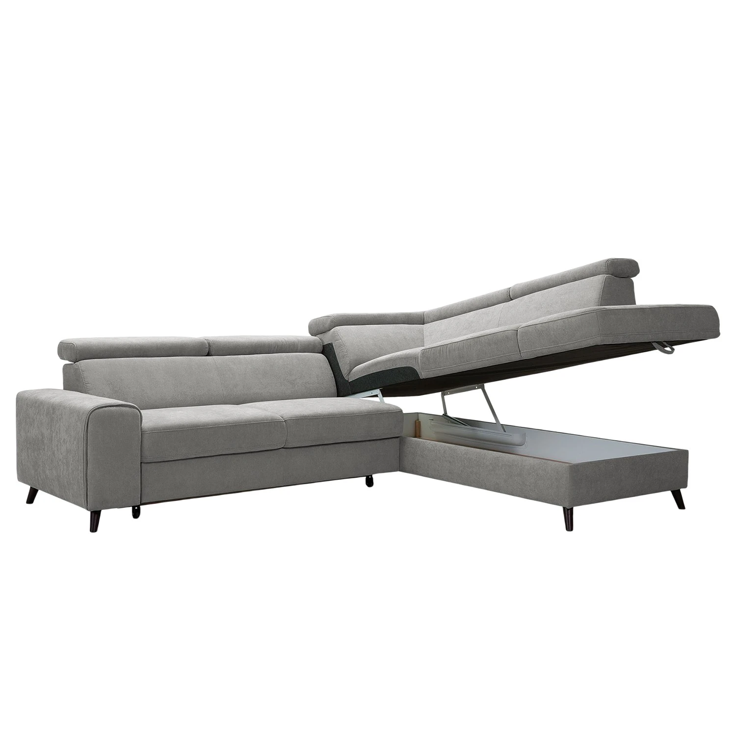 Loftscape Ecksofa Cadima I - Microfaser - Microfaser Enza: Grau - Ottomane davorstehend rechts - Mit Schlaffunktion 3 Loftscape Ecksofa Cadima I - Microfaser - Microfaser Enza: Grau - Ottomane davorstehend rechts - Mit Schlaffunktion – Bild 3