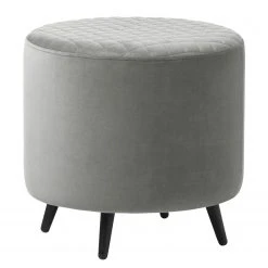 Red Living Polsterhocker Albero - Samt - Grau