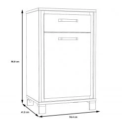 Red Living Kommode Egan III - Eiche Artisan Dekor / Eiche Schwarz Dekor -Wohnzimmermöbel boutique en ligne 1000270212 210609 06153800027 SKETCH DETAILS P000000001000270212 sketch