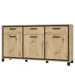 Red Living Sideboard Egan II - Eiche Artisan Dekor / Eiche Schwarz Dekor