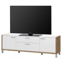 Norrwood TV-Lowboard Boyd I - Weiß / Eiche Dekor