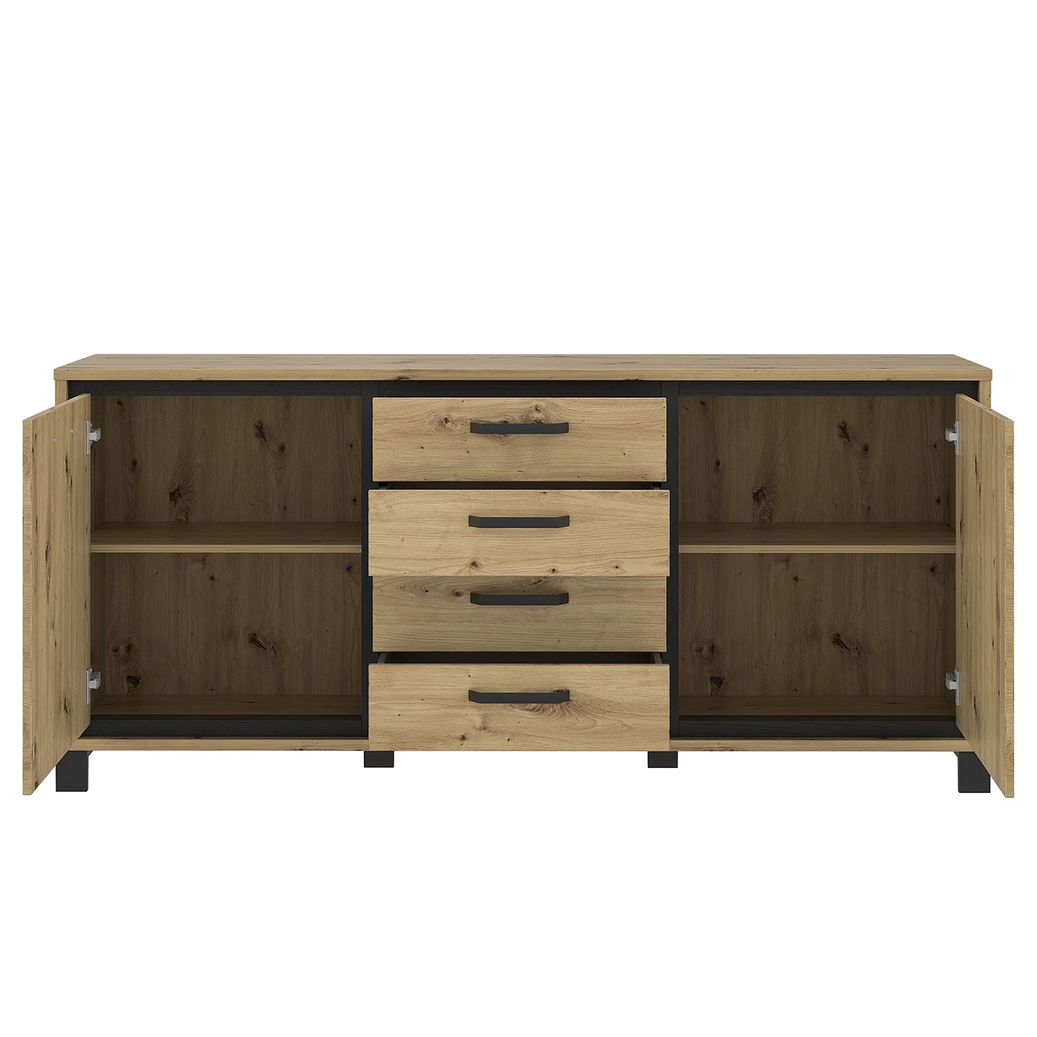 Red Living Sideboard Egan I - Eiche Artisan Dekor / Eiche Schwarz Dekor 4 Red Living Sideboard Egan I - Eiche Artisan Dekor / Eiche Schwarz Dekor – Bild 4