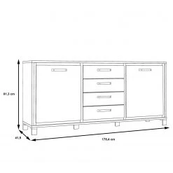 Red Living Sideboard Egan I - Eiche Artisan Dekor / Eiche Schwarz Dekor 13 Red Living Sideboard Egan I - Eiche Artisan Dekor / Eiche Schwarz Dekor -Wohnzimmermöbel boutique en ligne 1000270237 210609 06155900194 SKETCH DETAILS P000000001000270237 sketch