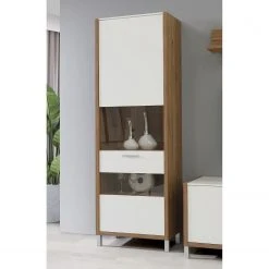 Norrwood Standvitrine Boyd - Weiß / Eiche Dekor -Wohnzimmermöbel boutique en ligne 1000270239 210609 06160000207 MOOD DETAILS P000000001000270239 mood