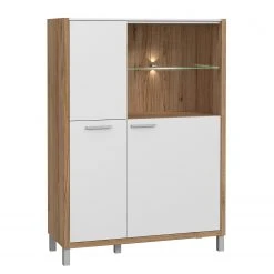 Norrwood Highboard Boyd I - Weiß / Eiche Dekor