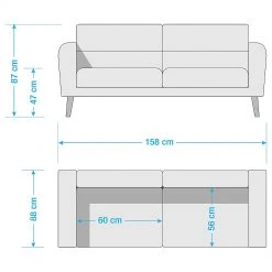 Norrwood Sofa Lucinda I (2-Sitzer) - Webstoff Hanabi: Creme - Beige -Wohnzimmermöbel boutique en ligne 1000270266 210611 10092000162 SKETCH DETAILS P000000001000270266 sketch