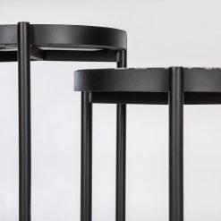 Studio Copenhagen Beistelltisch Abee I (2er-Set) - Marmor Schwarz Dekor / Schwarz -Wohnzimmermöbel boutique en ligne 1000270348 220809 060 DETAILS P000000001000270348