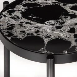 Studio Copenhagen Beistelltisch Abee I (2er-Set) - Marmor Schwarz Dekor / Schwarz -Wohnzimmermöbel boutique en ligne 1000270348 220809 080 DETAILS P000000001000270348