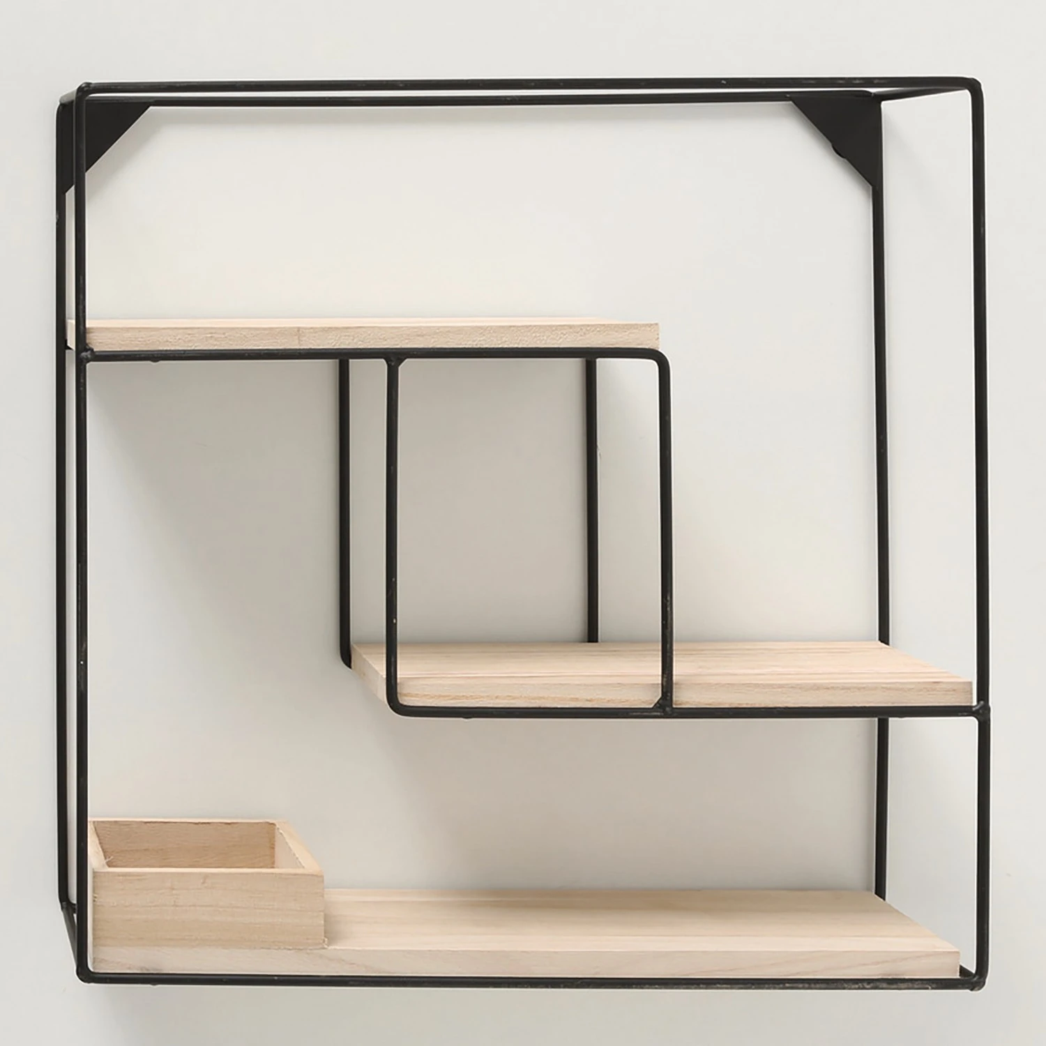 Boltze Wandregal Tjorge II - Metall - Schwarz / Braun 3 Boltze Wandregal Tjorge II - Metall - Schwarz / Braun – Bild 3