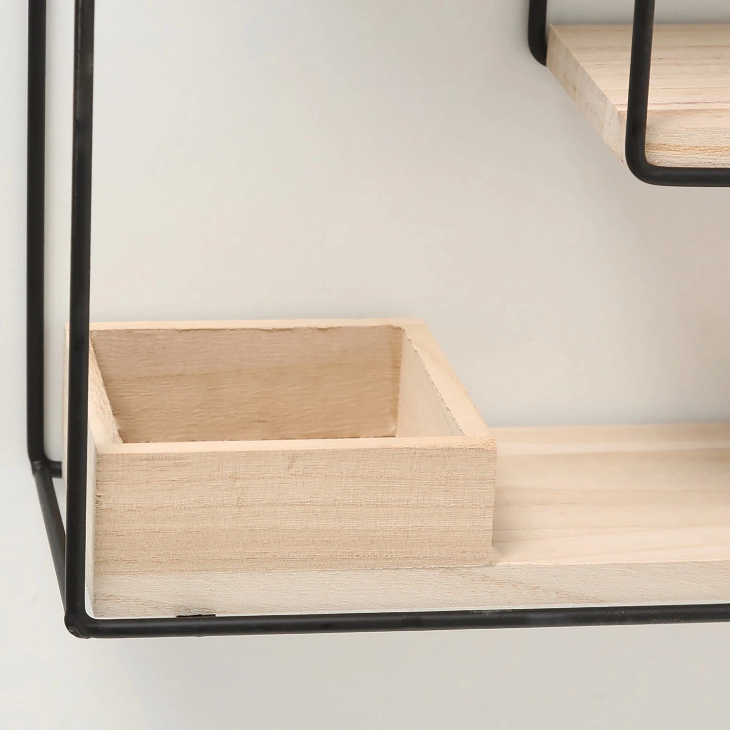 Boltze Wandregal Tjorge II - Metall - Schwarz / Braun 4 Boltze Wandregal Tjorge II - Metall - Schwarz / Braun – Bild 4