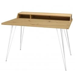 Furnitive Schreibtisch Unieux III - Asteiche Dekor - Weiß