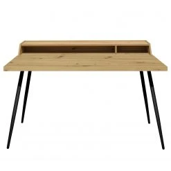 Furnitive Schreibtisch Unieux IV - Asteiche Dekor - Schwarz