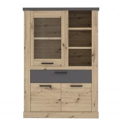 Ridgevalley Highboard Moro II - Eiche Artisan Dekor / Grau -Wohnzimmermöbel boutique en ligne 1000272382 210819 07024800140 DETAILS P000000001000272382