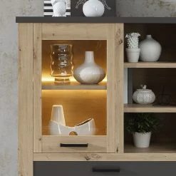 Ridgevalley Highboard Moro II - Eiche Artisan Dekor / Grau -Wohnzimmermöbel boutique en ligne 1000272382 210819 07025100200 DETAILS P000000001000272382