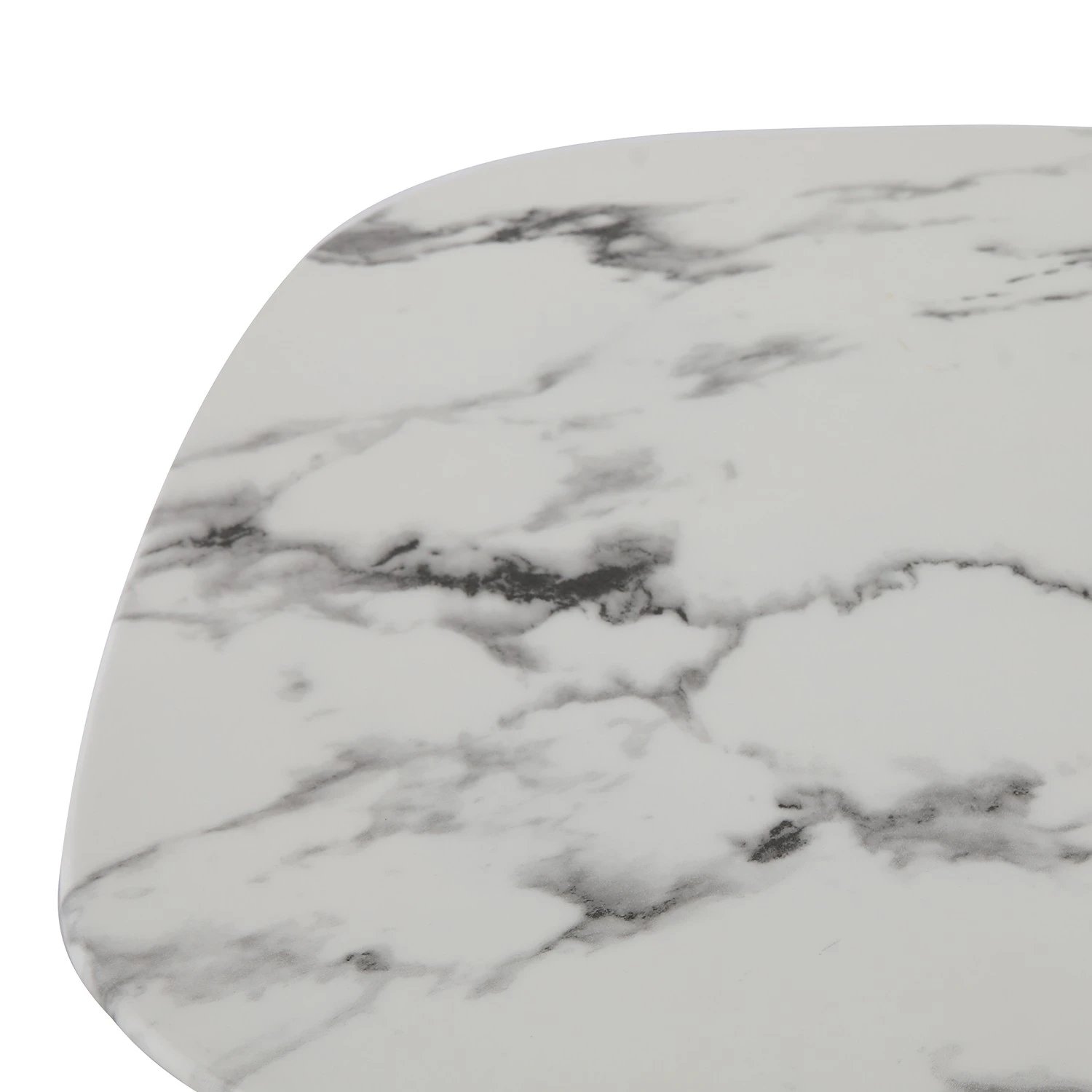 Red Living Beistelltisch Ladis - Glas / Metall - Marmor Weiß Dekor / Schwarz 4 Red Living Beistelltisch Ladis - Glas / Metall - Marmor Weiß Dekor / Schwarz – Bild 4