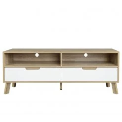 Norrwood TV-Lowboard Ibo - Weiß / Eiche Artisan Dekor -Wohnzimmermöbel boutique en ligne 1000273489 210615 13505700036 DETAILS P000000001000273489