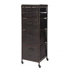 Red Living Kommode Eksta - Metall - Vintage Schwarz