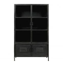 Red Living Vitrinenschrank Ravno - Metall - Vintage Schwarz -Wohnzimmermöbel boutique en ligne 1000275626 220209 12152100050 DETAILS P000000001000275626