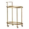 Red Living Servierwagen Durnal - Glas / Metall - Antik Gold
