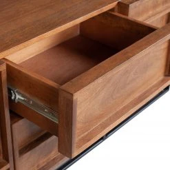 Red Living Sideboard Borro I - Mango massiv / Metall - Mango / Schwarz -Wohnzimmermöbel boutique en ligne 1000275678 210630 12481800368 DETAILS P000000001000275678