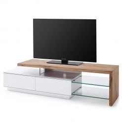 Fredriks TV-Lowboard Molios I - Eiche teilmassiv - Weiß / Eiche