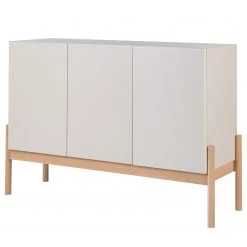 Studio Copenhagen Highboard Cooby - Muschelweiß / Eiche Hell