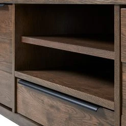 Red Living TV-Lowboard Berck - Echtholzfurnier / Metall - Raucheiche / Schwarz -Wohnzimmermöbel boutique en ligne 1000277624 210706 14080800009 DETAILS P000000001000277624