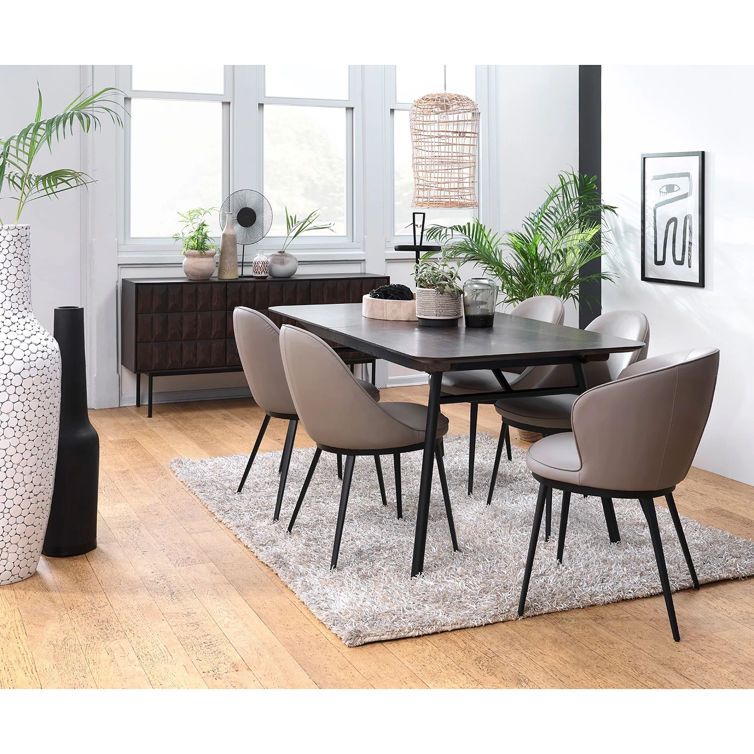 Red Living Sideboard Limes - Eiche massiv / Metall - Eiche Dunkel / Schwarz 3 Red Living Sideboard Limes - Eiche massiv / Metall - Eiche Dunkel / Schwarz – Bild 3