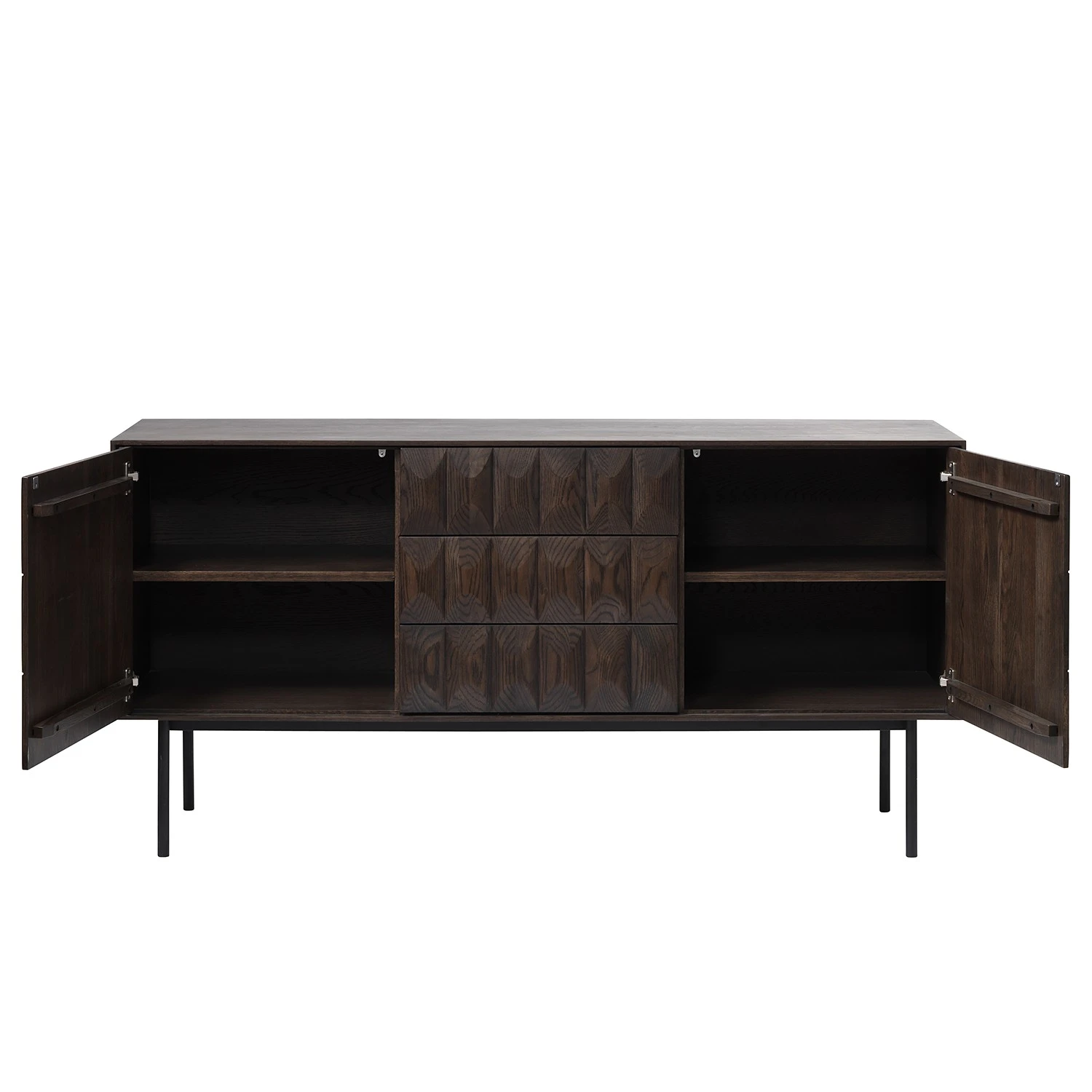 Red Living Sideboard Limes - Eiche massiv / Metall - Eiche Dunkel / Schwarz 6 Red Living Sideboard Limes - Eiche massiv / Metall - Eiche Dunkel / Schwarz – Bild 6
