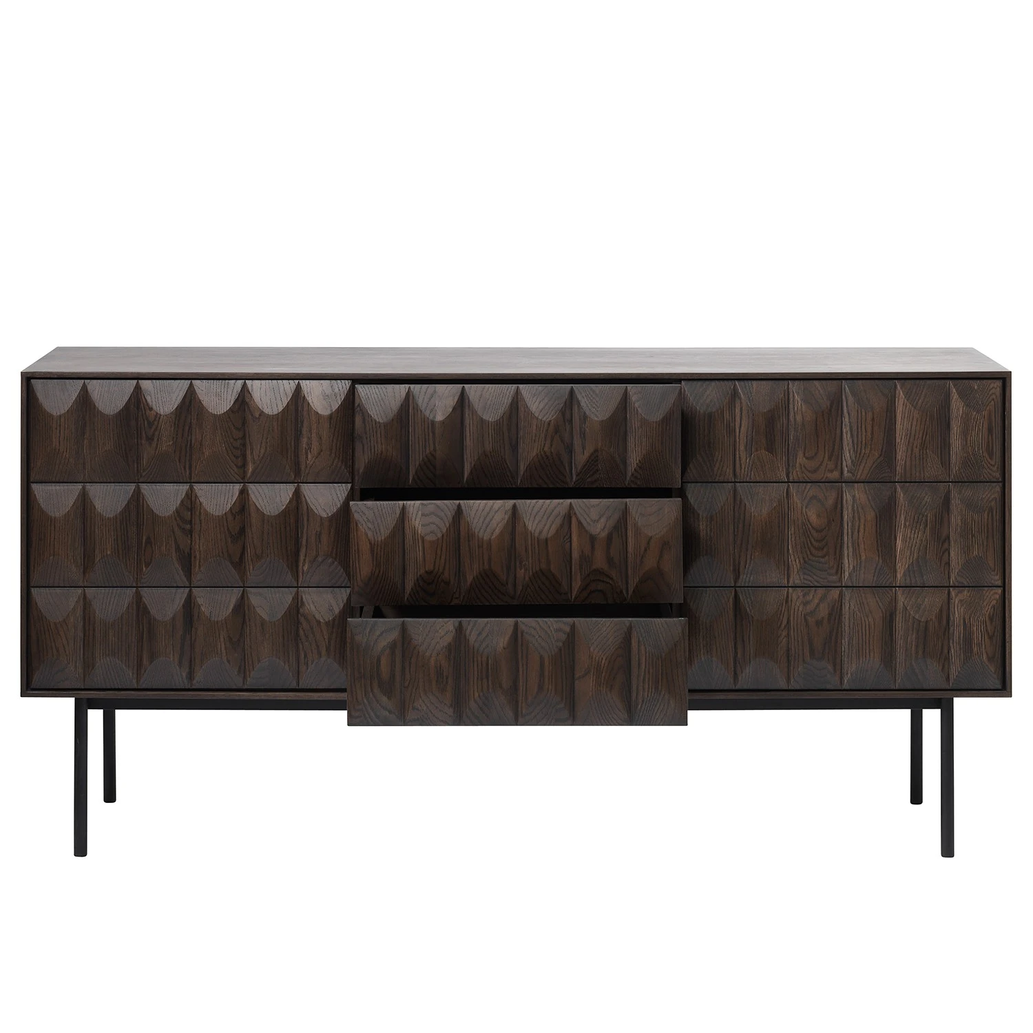 Red Living Sideboard Limes - Eiche massiv / Metall - Eiche Dunkel / Schwarz 7 Red Living Sideboard Limes - Eiche massiv / Metall - Eiche Dunkel / Schwarz – Bild 7