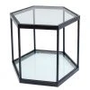 Kare Design Couchtisch Taha - Glas / Metall - Schwarz