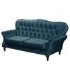 Red Living Sofa Dassel (3-Sitzer) - Samt - Samt Onoli: Marineblau