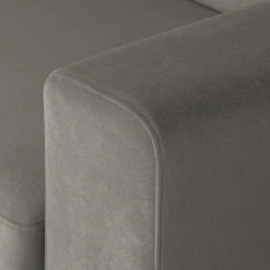 Fredriks Wohnlandschaft Summer Webstoff - Samt Vaia: Grau - Longchair davorstehend rechts / Ottomane links -Wohnzimmermöbel boutique en ligne 1000279791 211217 13143000722 DETAILS P000000001000279791