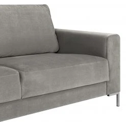 Fredriks Wohnlandschaft Summer Webstoff - Samt Vaia: Grau - Longchair davorstehend rechts / Ottomane links -Wohnzimmermöbel boutique en ligne 1000279791 211217 13143000733 DETAILS P000000001000279791