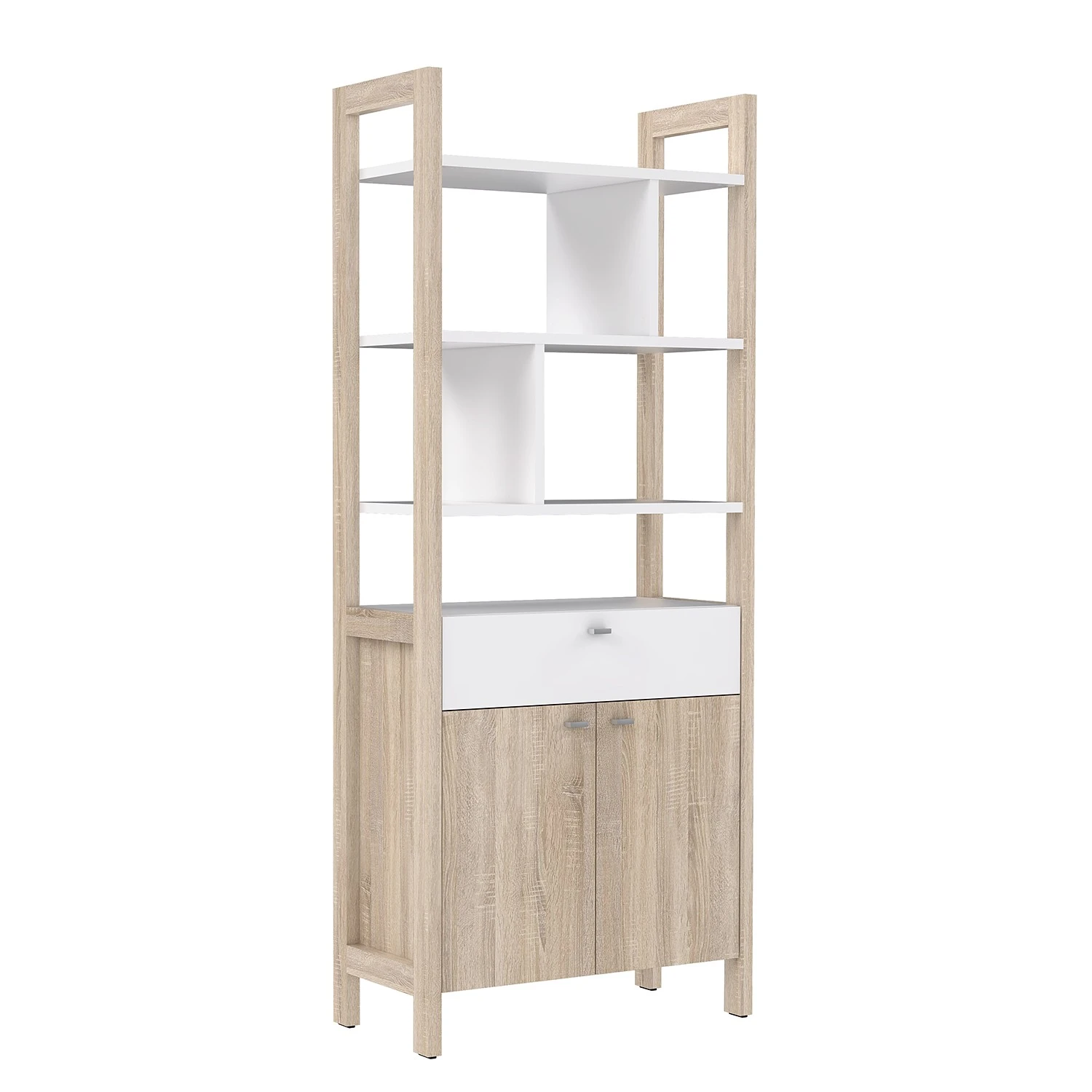 Norrwood Regal Holvik - Eiche Sonoma Dekor / Weiß 1 Norrwood Regal Holvik - Eiche Sonoma Dekor / Weiß