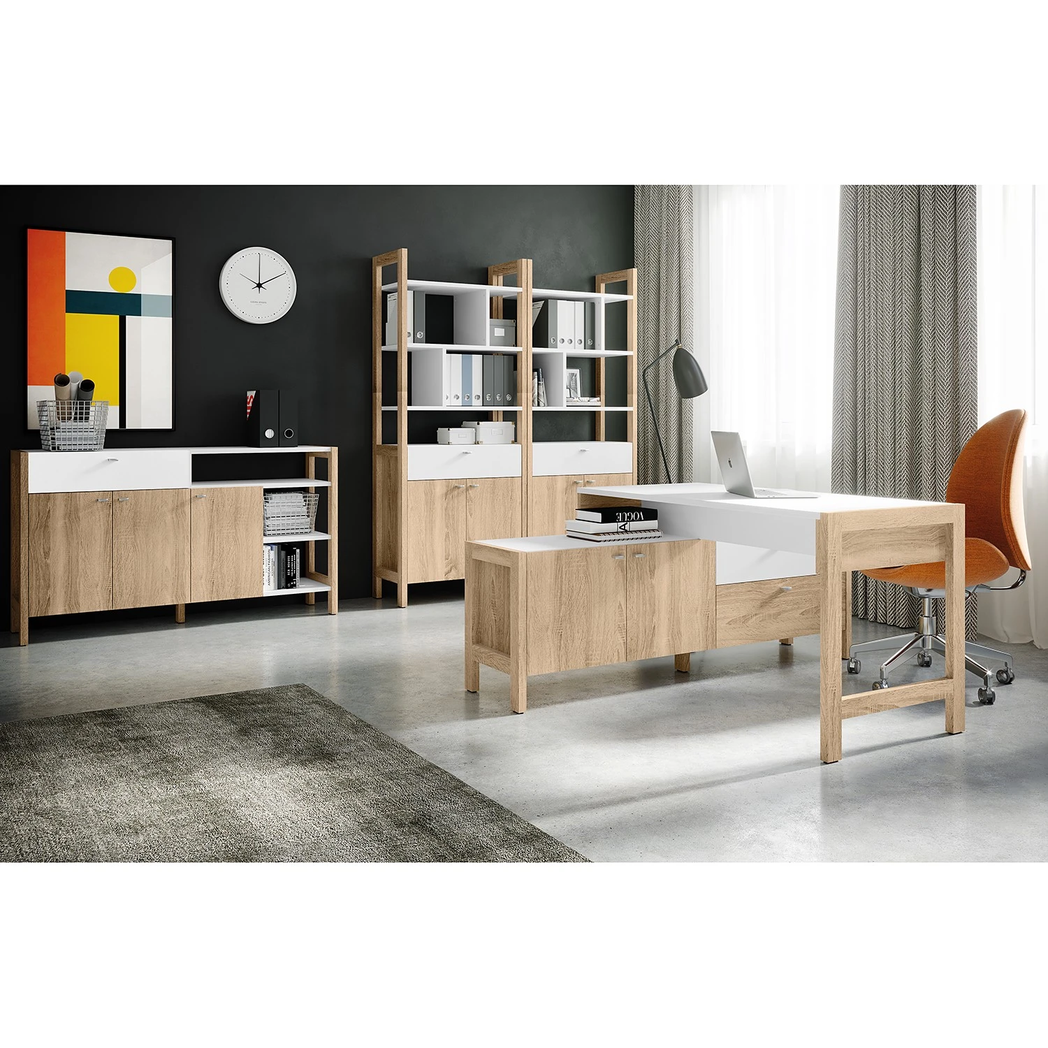 Norrwood Regal Holvik - Eiche Sonoma Dekor / Weiß 3 Norrwood Regal Holvik - Eiche Sonoma Dekor / Weiß – Bild 3