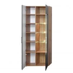 Loftscape Wohnwand Belloc II (5-teilig) - Inkl. Beleuchtung - Matt Schwarz / Eiche Dekor -Wohnzimmermöbel boutique en ligne 1000281314 210720 14014100028 DETAILS P000000001000281314