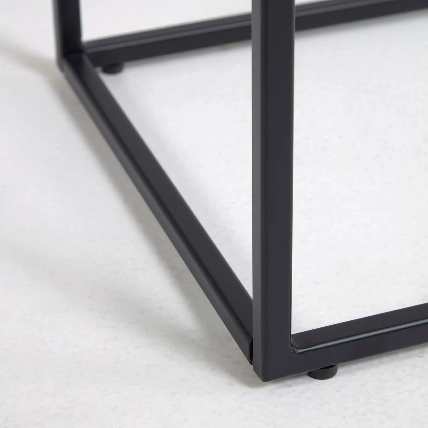 Loftscape Beistelltisch Rachel - Glas / Metall - Marmor Weiß Dekor / Schwarz 5 Loftscape Beistelltisch Rachel - Glas / Metall - Marmor Weiß Dekor / Schwarz – Bild 5