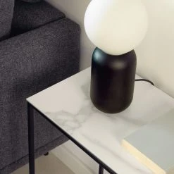 Loftscape Beistelltisch Rachel - Glas / Metall - Marmor Weiß Dekor / Schwarz 13 Loftscape Beistelltisch Rachel - Glas / Metall - Marmor Weiß Dekor / Schwarz -Wohnzimmermöbel boutique en ligne 1000282690 210729 06154500060 DETAILS P000000001000282690