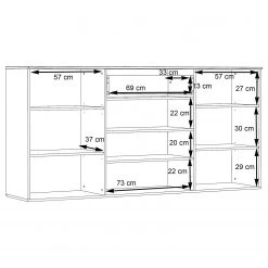 Loftscape Sideboard Corey - Inkl. Beleuchtung - Eiche Dekor / Grau -Wohnzimmermöbel boutique en ligne 1000282740 211109 144351000549 SKETCH DETAILS P000000001000282740 sketch