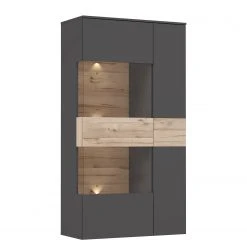 Loftscape Vitrine Corey - Inkl. Beleuchtung - Eiche Dekor / Grau - Glastür links -Wohnzimmermöbel boutique en ligne 1000282746 211109 144354000111 DETAILS P000000001000282746