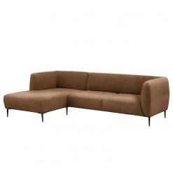Ponsel Polstermöbel Ecksofa Colon I - Microfaser Ida: Braun - Longchair davorstehend links - Keine Funktion
