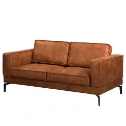 Ars manufacti Sofa Hanks (2-Sitzer) - Antiklederlook - Microfaser Yaka: Cognac