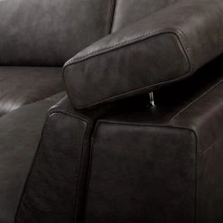 Ars manufacti Ecksofa Magas - Echtleder - Echtleder Padme: Schwarz - Ottomane davorstehend rechts - Relaxfunktion -Wohnzimmermöbel boutique en ligne 1000283584 210817 15264800163 DETAILS P000000001000283584