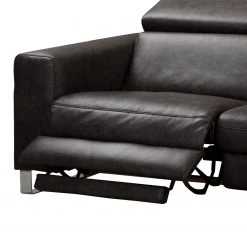 Ars manufacti Ecksofa Magas - Echtleder - Echtleder Padme: Schwarz - Ottomane davorstehend rechts - Relaxfunktion -Wohnzimmermöbel boutique en ligne 1000283584 210817 15264900174 DETAILS P000000001000283584